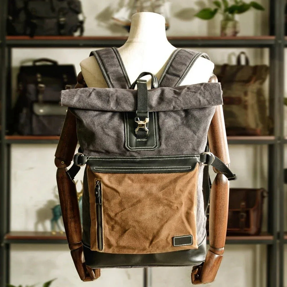 Contrast Color Unisex Backpack