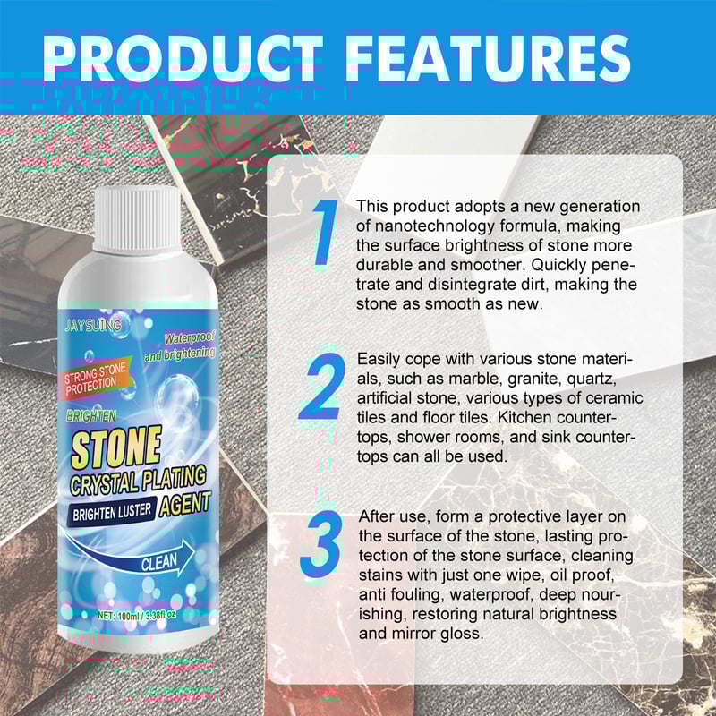 🔥🔥（BUY 2 GET 1 FREE ）🔥🔥-Stone Stain Remover Cleaner (Effective Removal of Oxidation, Rust, Stains)🔥🔥