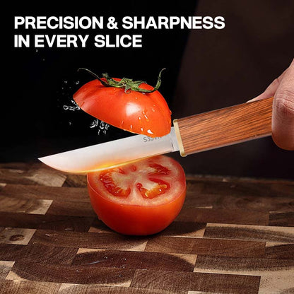 💥HOT SALE💥 2 in 1 Double Knife Set with Wooden Handle⚔️✨