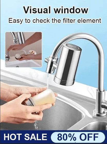 🔥 Installation-free Stainless Steel Household Faucet Water Purifier
