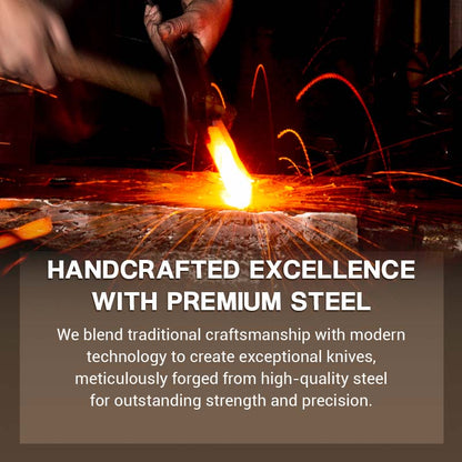 💥HOT SALE💥 2 in 1 Double Knife Set with Wooden Handle⚔️✨