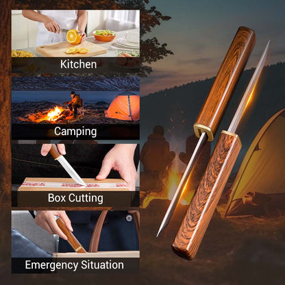 💥HOT SALE💥 2 in 1 Double Knife Set with Wooden Handle⚔️✨