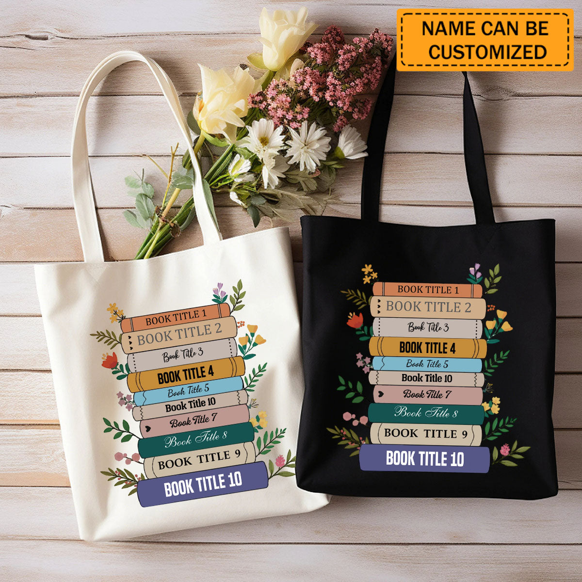 Custom Book Tote Bag Bookish - Personalized Tote Bag