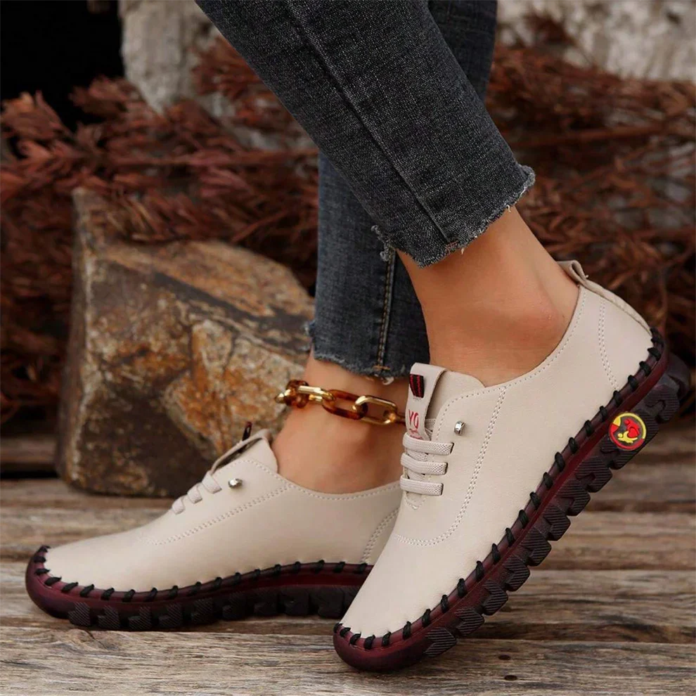 🔥Best Seller-Last Day Sale 60% OFF🔥Women's Hand-Stitched Uniqcomfy Wide Toe Box Leather Shoes