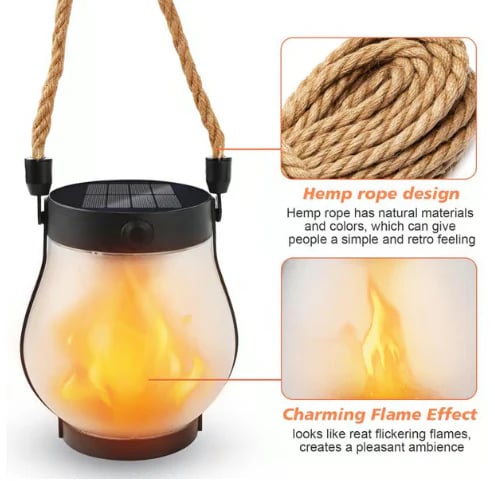 🔥Last Day Promotion 49% OFF🔥Dancing flame Solar Lantern Outdoor Lights