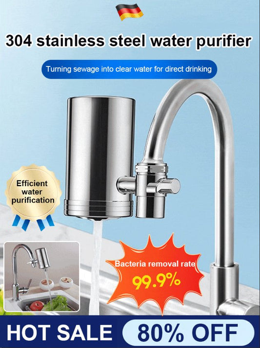 🔥 Installation-free Stainless Steel Household Faucet Water Purifier