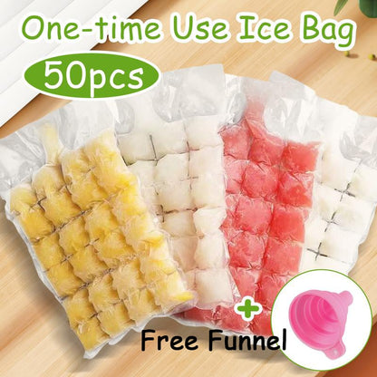 50 Counts Ice Maker Bags with Funnels🧊