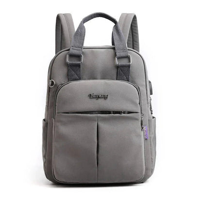 Large Capacity Multiple Pockets Women's Backpack With In-Built USB Charging Port