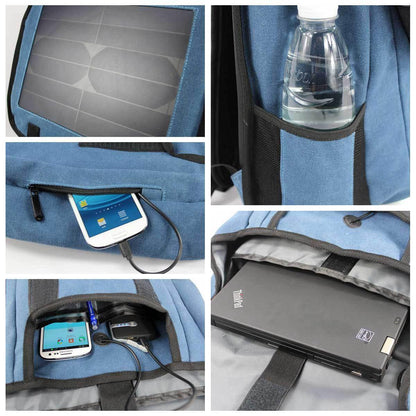 Solar Charging Multifunctional Wear-Resistant Large Capacity USB Charging Outdoor Unisex Backpack Bag