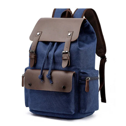 Unisex Casual Business Laptop Bag With Buckle Drawstring Backpack