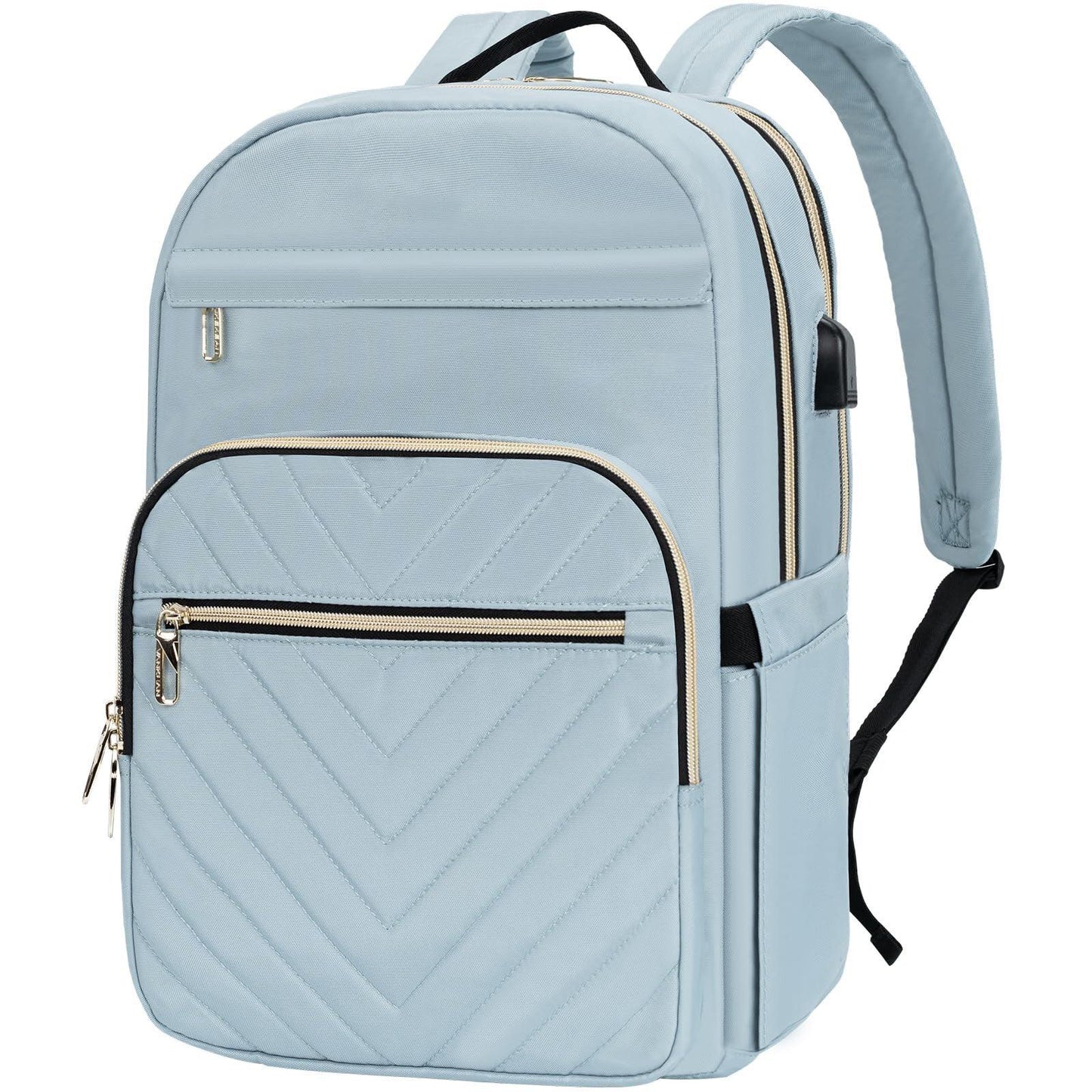Women's Oxford Cloth USB Charging Business Work School Student Backpack