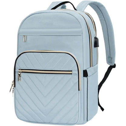 Women's Oxford Cloth USB Charging Business Work School Student Backpack